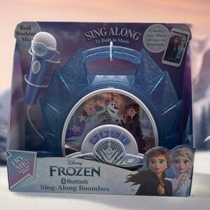 Disney Frozen Sing Along Boom Box BLUETOOTH Speaker w/ Microphone NIB